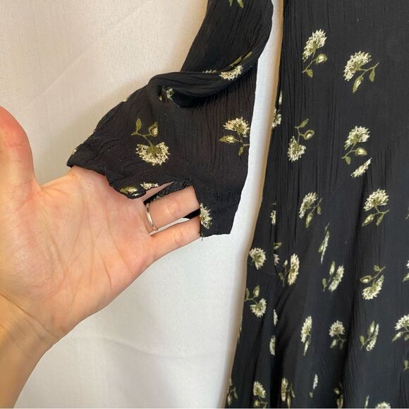 Amuse Society Talis Black Floral Print Swing Dress Size Extra Small - Picture 10 of 16